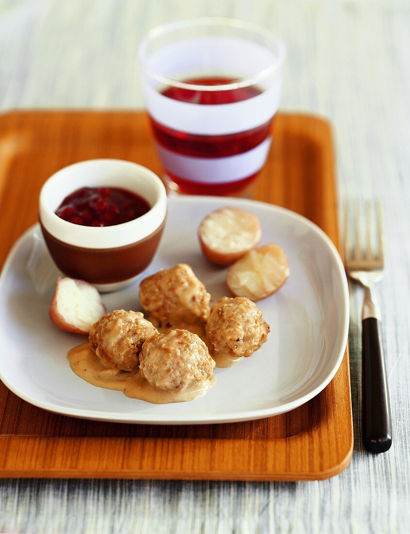 Swedish Meatballs with Lingonberry Sauce