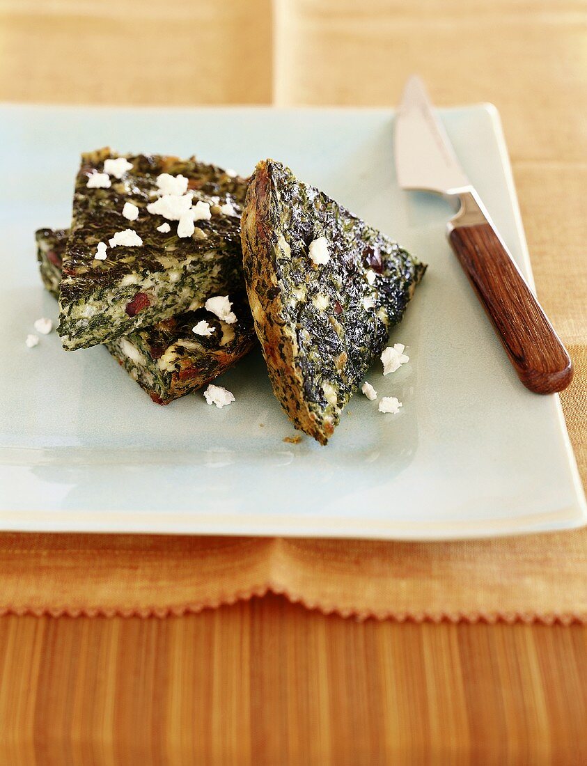 Spinach Pie Slices with Feta