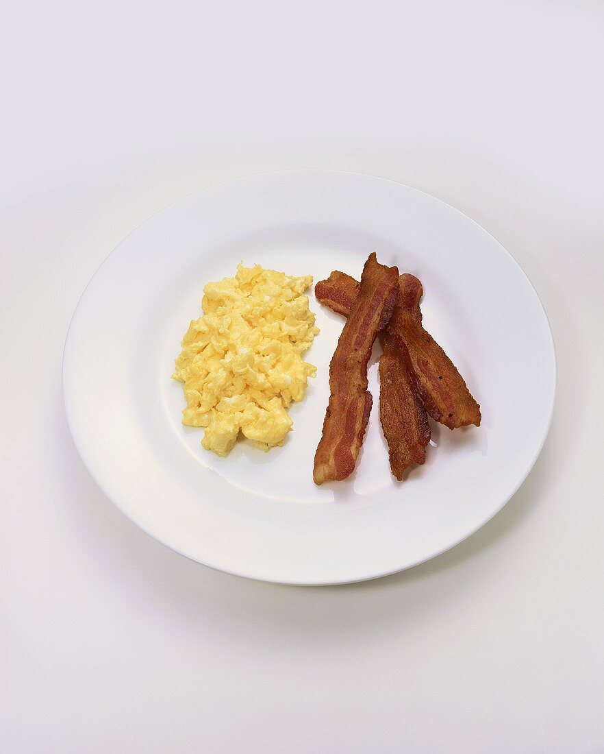 Scrambled Organic Eggs with Bacon