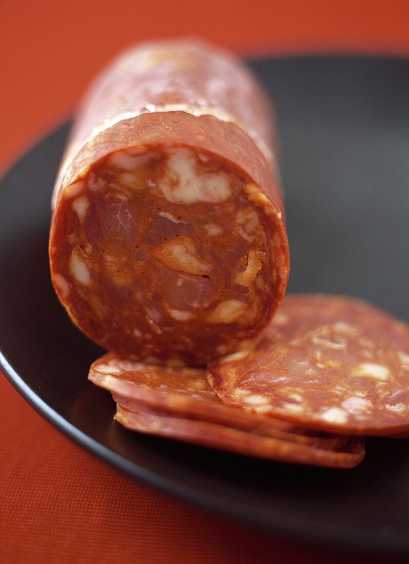 Chorizo, angeschnitten