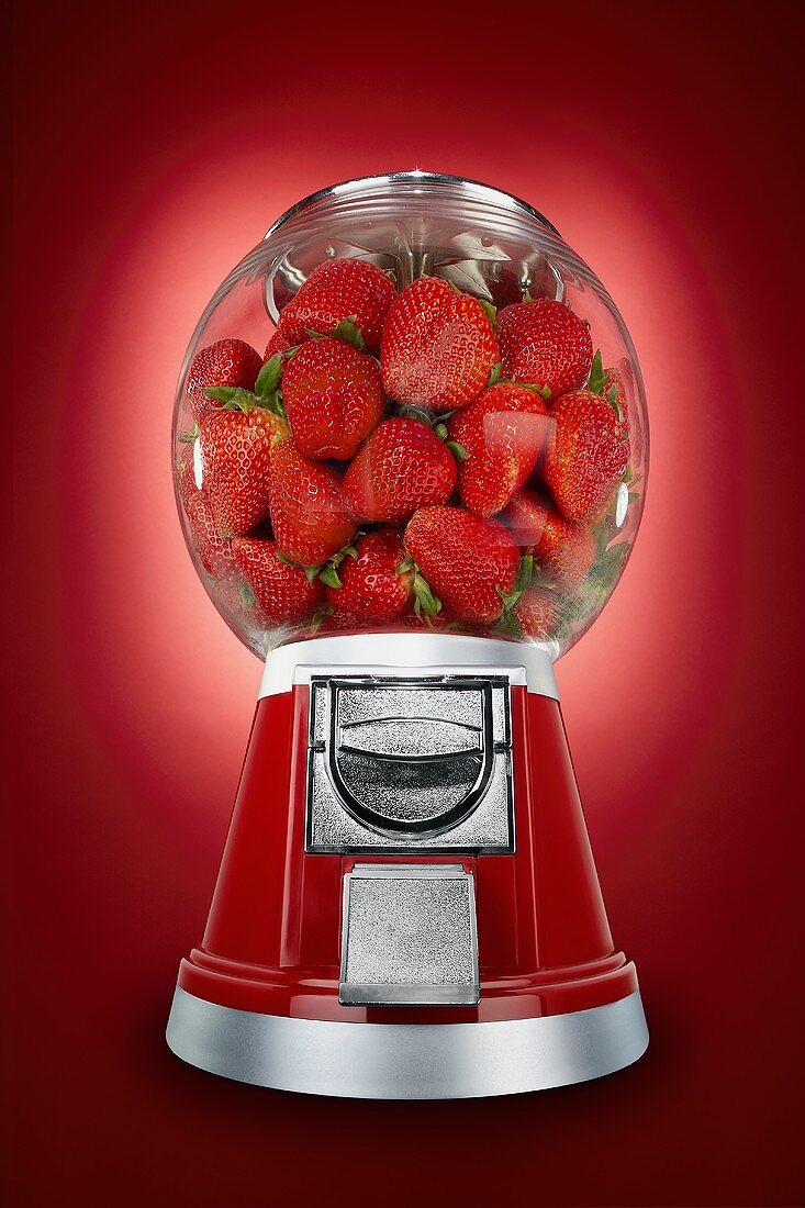 Erdbeeren im Kaugummiautomat