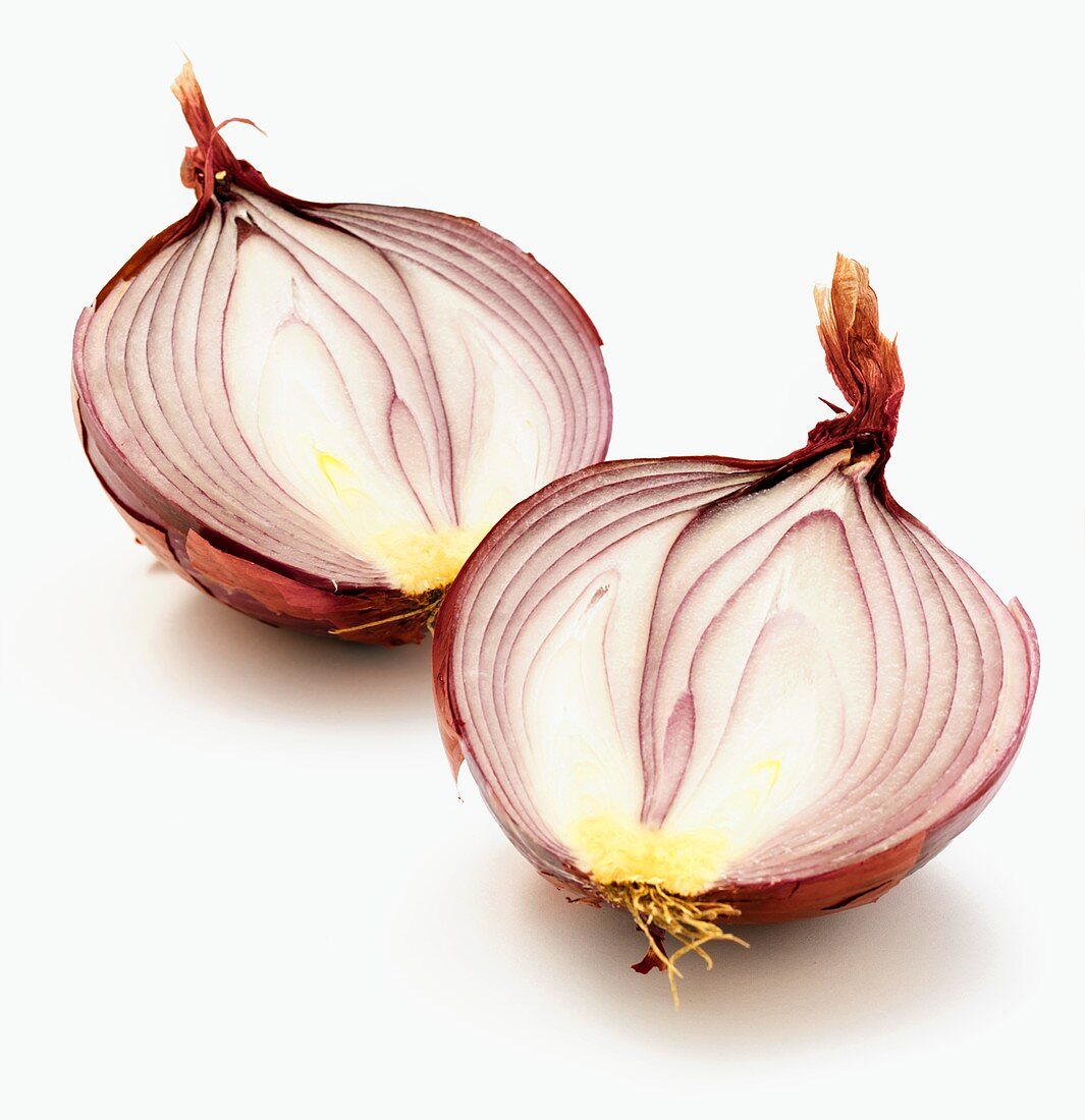 A Red Onion Cut in Half