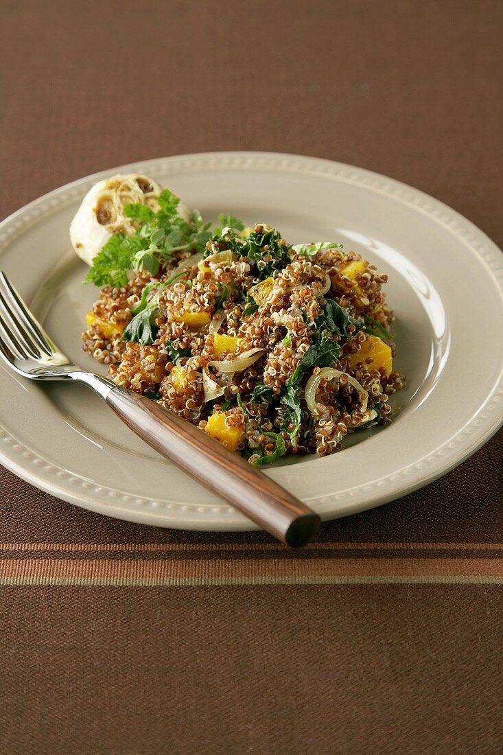 Quinoa Salad with Roasted Garlic