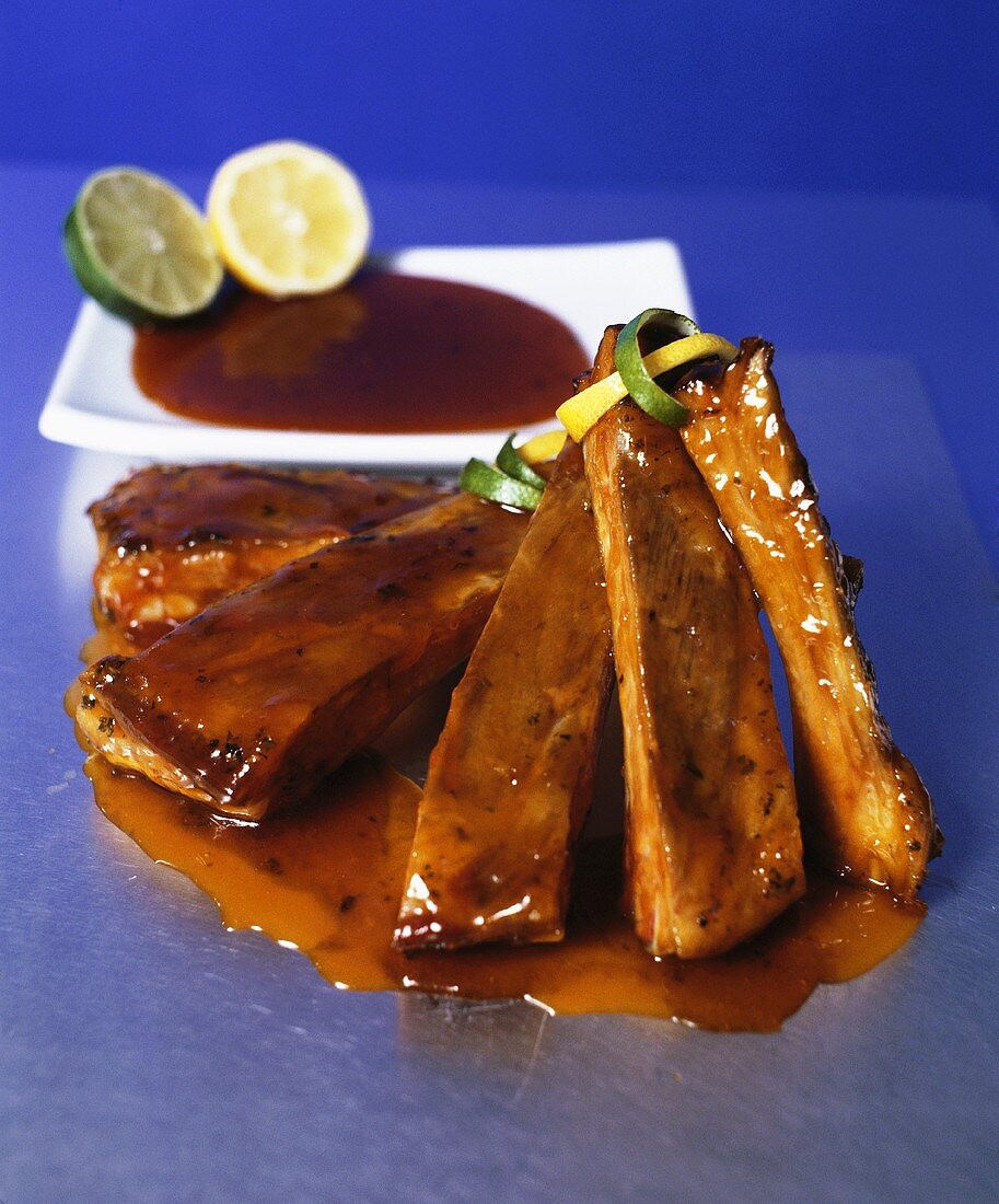 Soy Glazed Ribs with Citrus