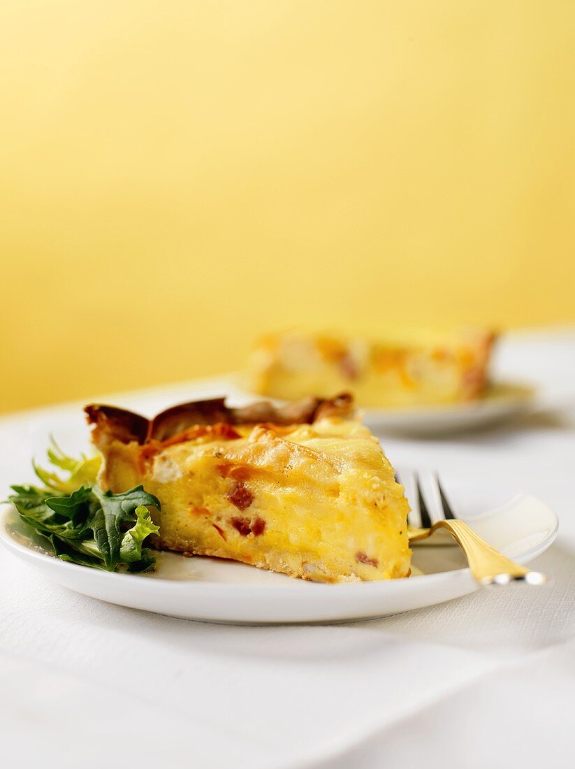 A Slice of Quiche with Bacon