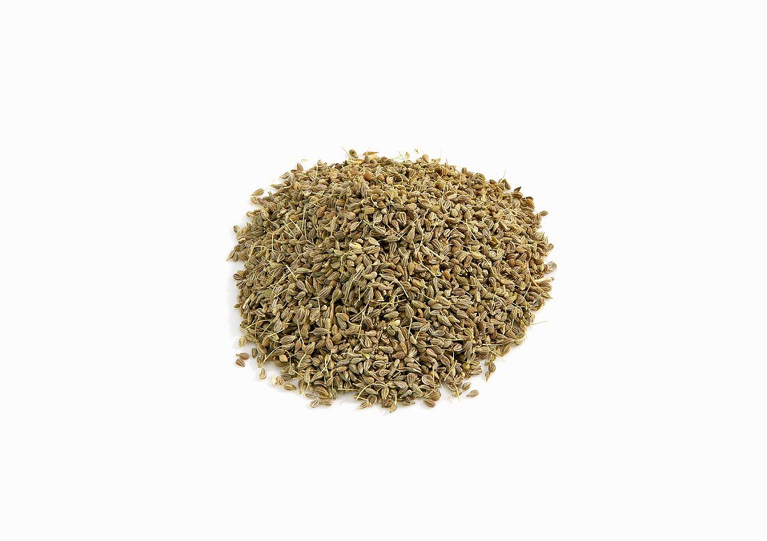 Pile of Anise Seed on White Background