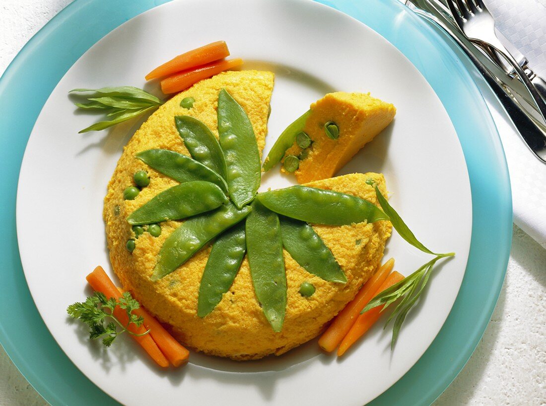 Carrot Terrine with Green Peas