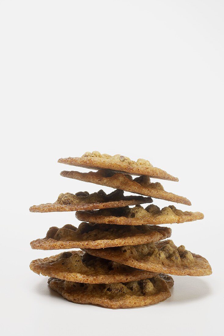 Chocolate Chip Cookies, gestapelt
