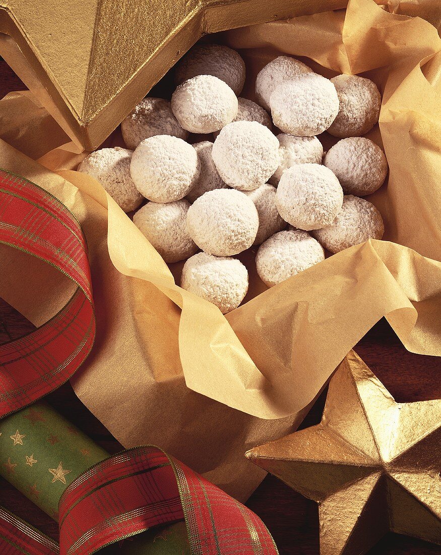 Snowball Cookies als Weihnachtsgeschenk
