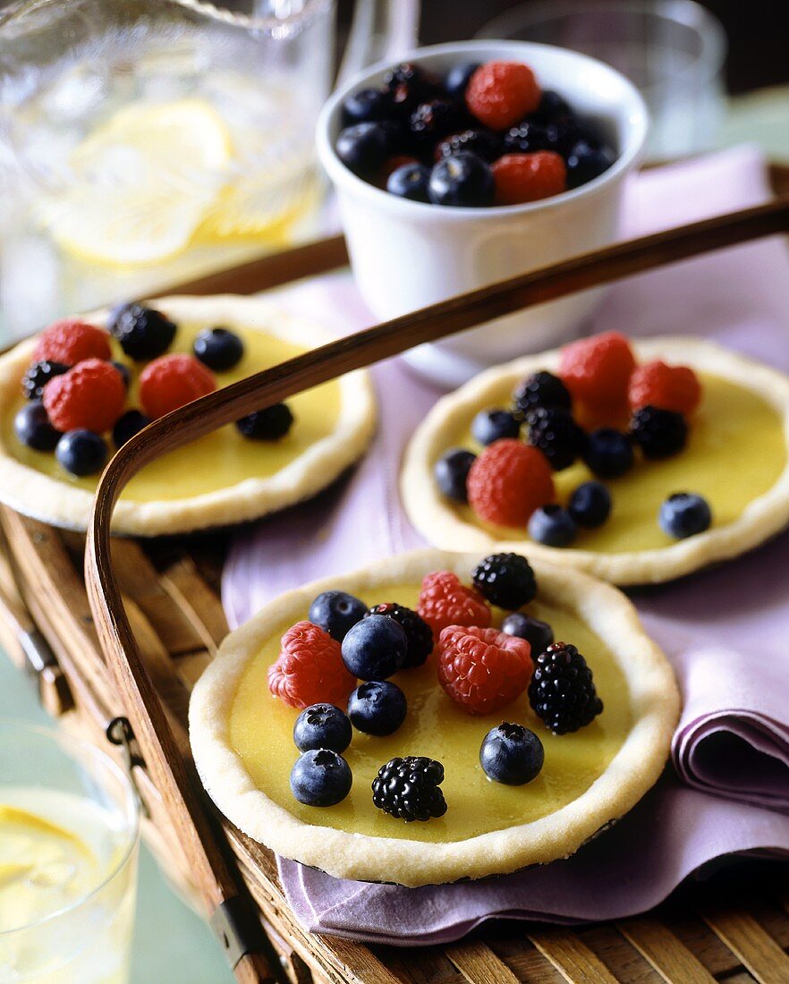 Lemon Tarts with Fresh Berries