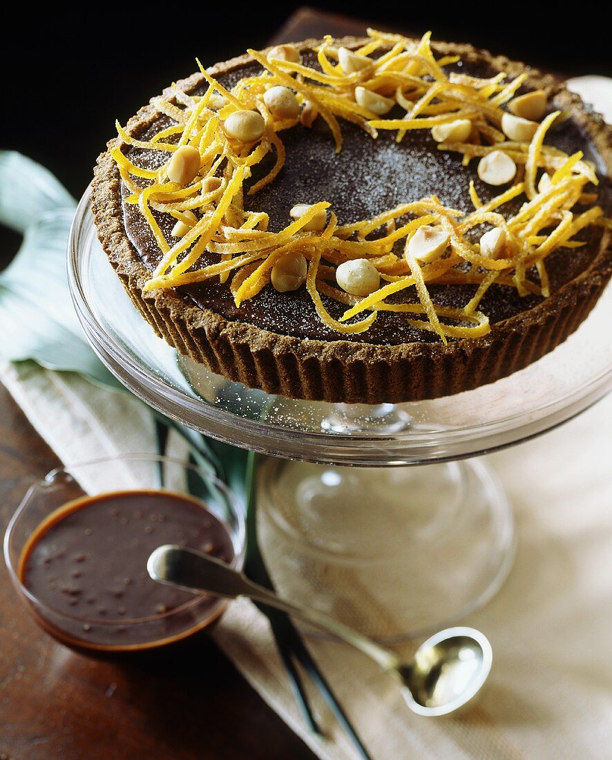 Chocolate orange tart