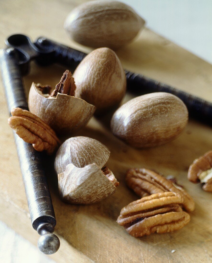 Pecans with nutcrackers