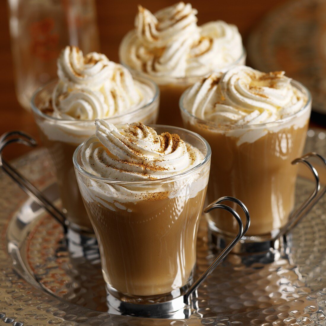 Pumpkin coffee (coffee with cream topping and nutmeg)