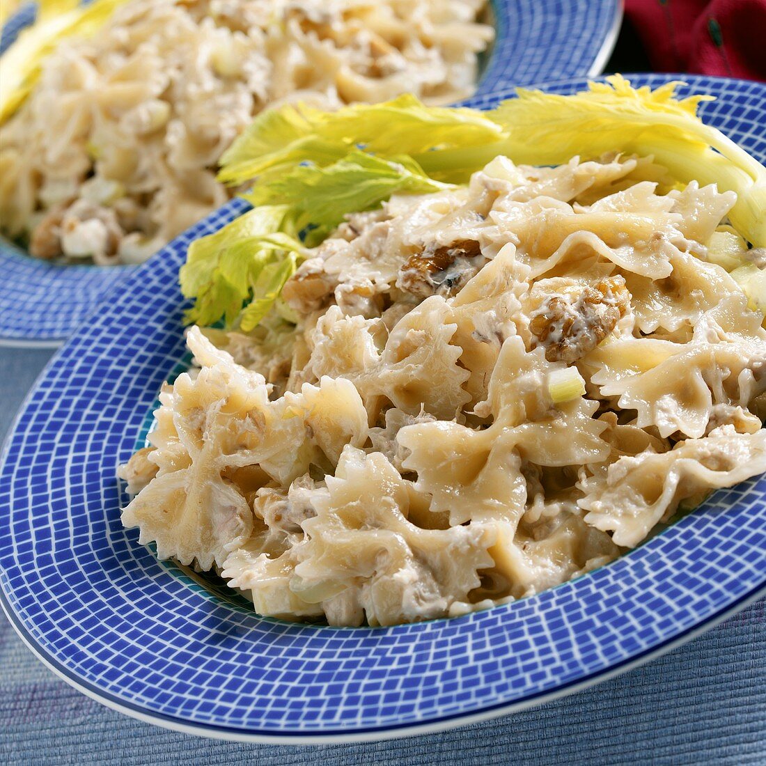 Pasta salad with tuna and celery