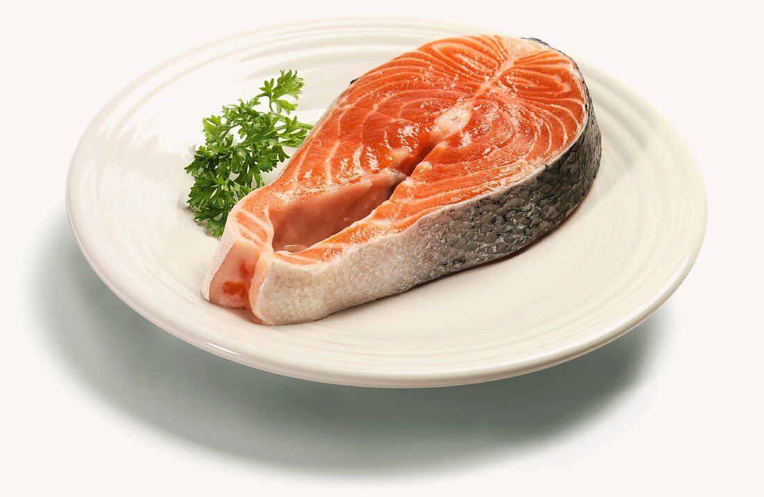 Raw Salmon Steak