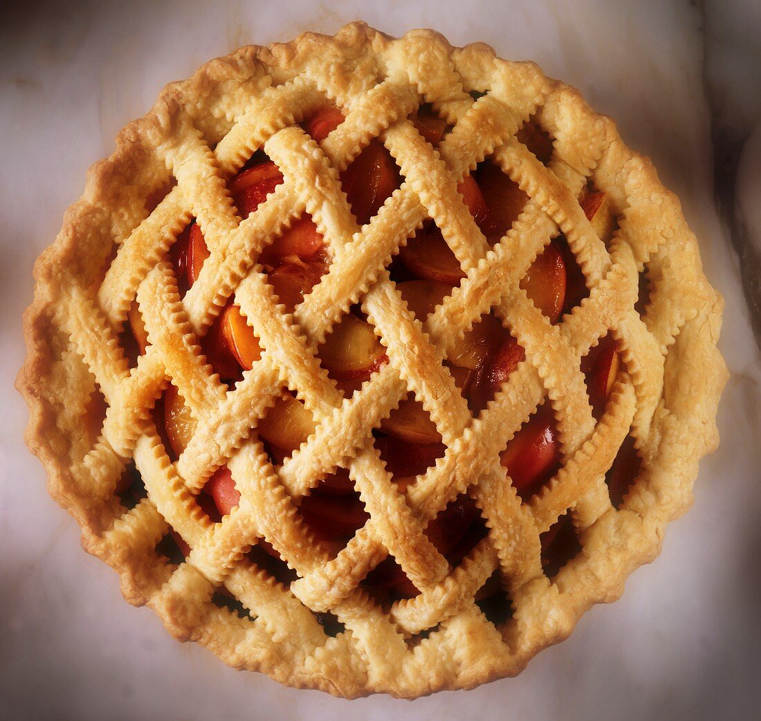 Peach Pie with Lattice Crust