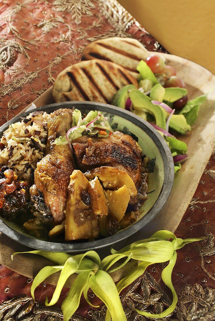 North African chicken with ingredients