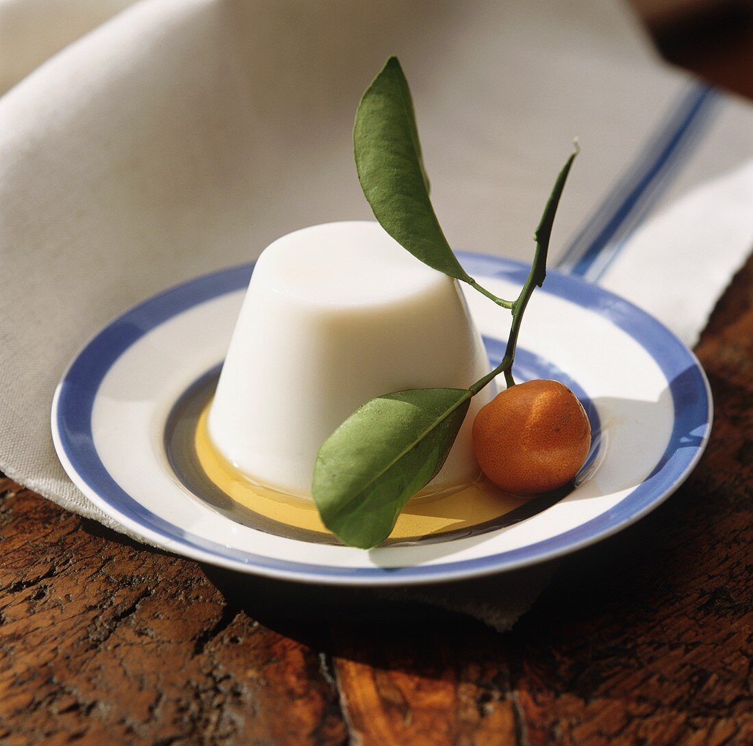 Panna cotta with clementine sauce