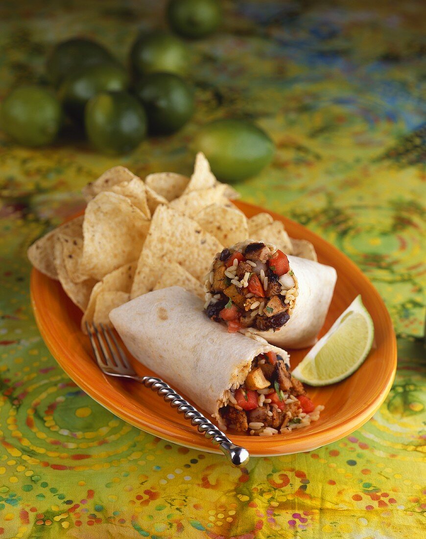 Southwestern Wrap with Tortilla Chips