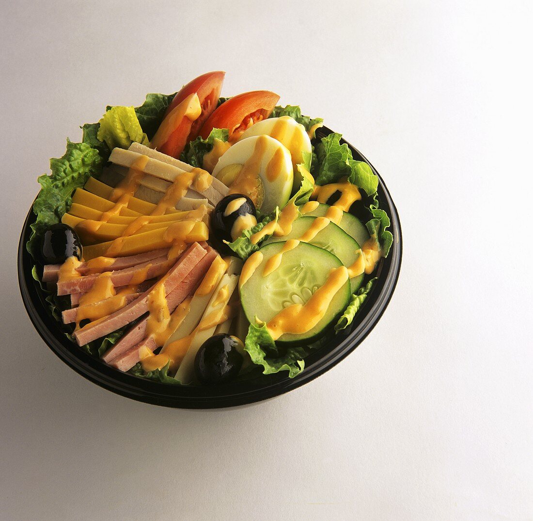 Chef Salad in Take Out Container