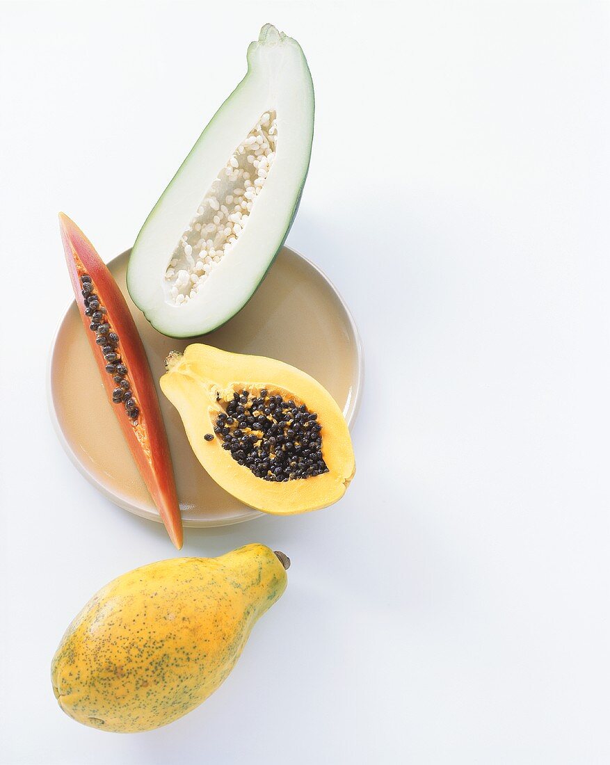 Exotic Fruit Slices and Halves; Papaya