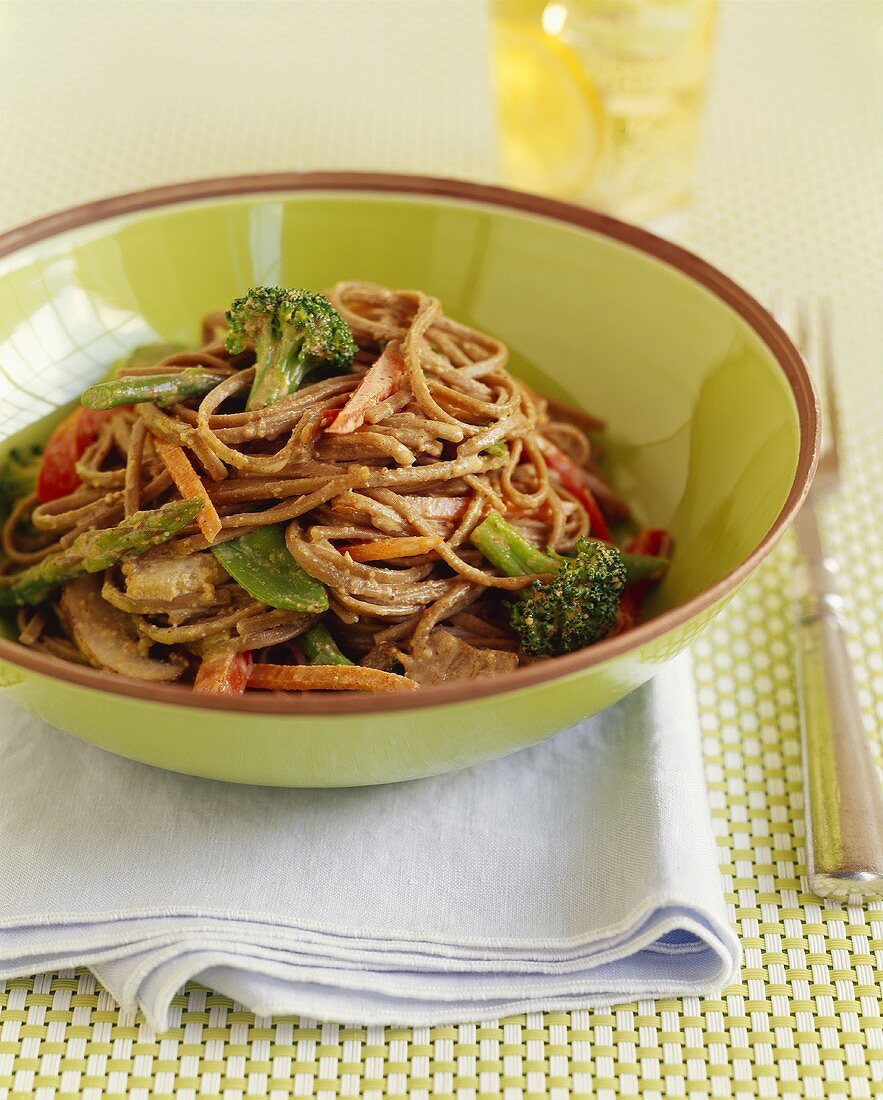 Asian Buckwheat Soba Noodles with Vegetables