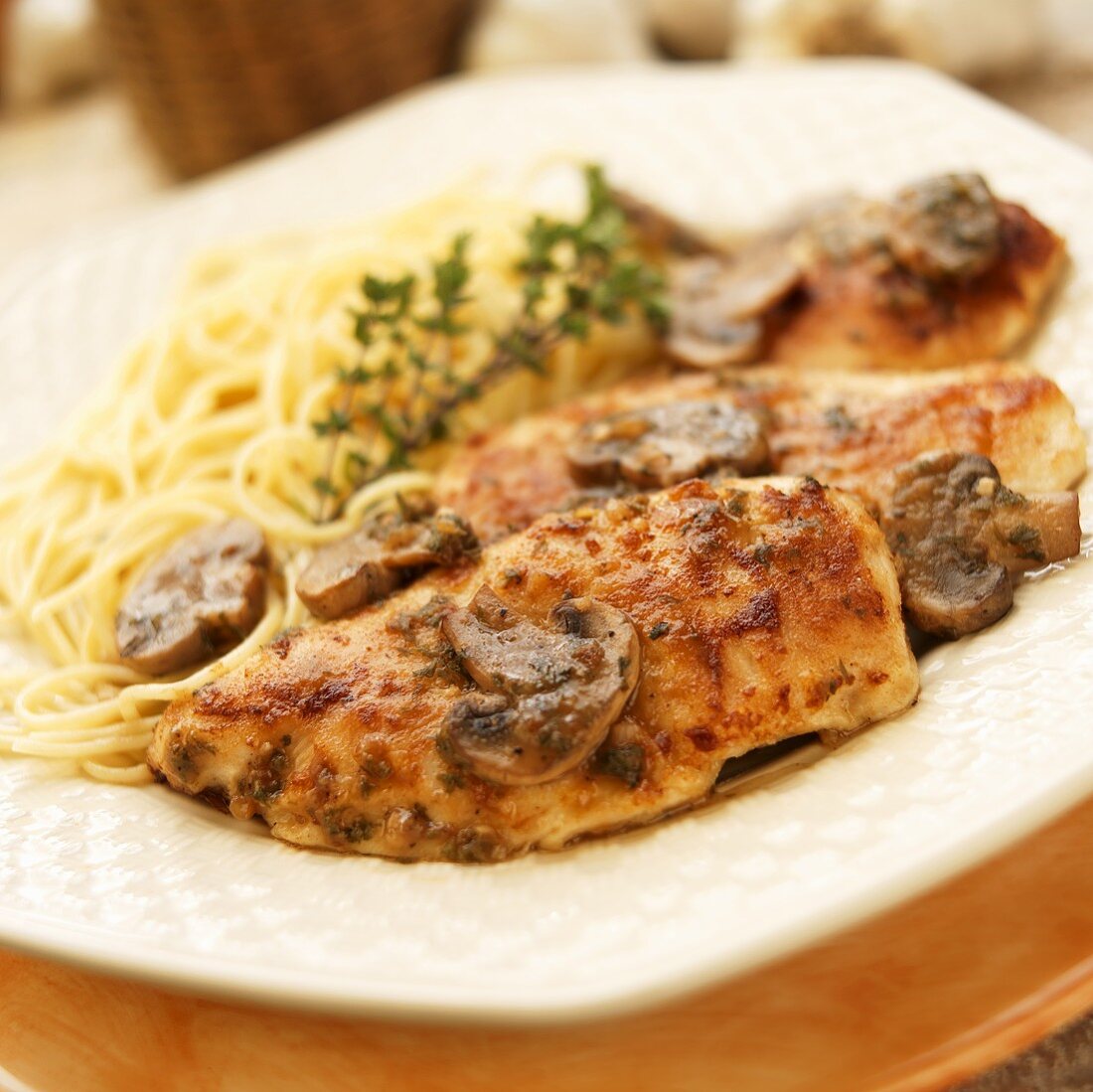 Chicken Scallopini with a Side of Angel Hair Pasta
