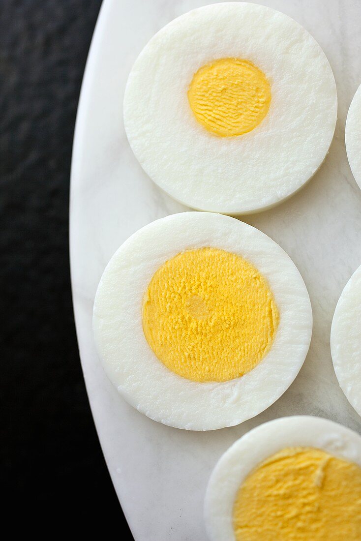 Sliced Hard Boiled Eggs