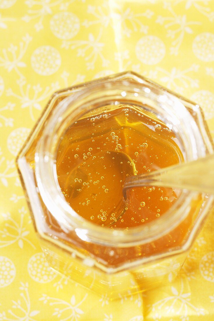 Honey in jar