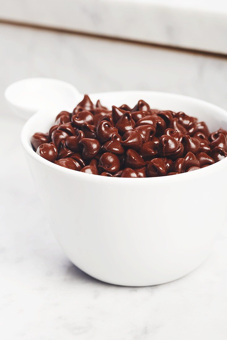 Chocolate Chips in a Measuring Cup