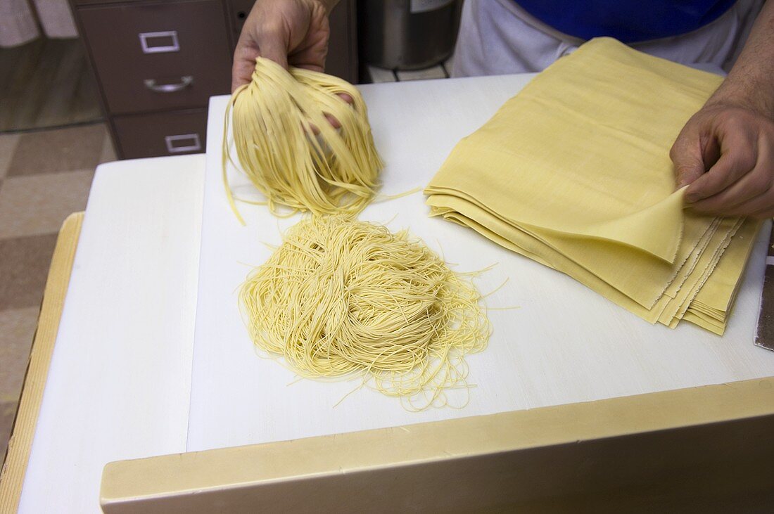 Man Preparing Fresh Pastas