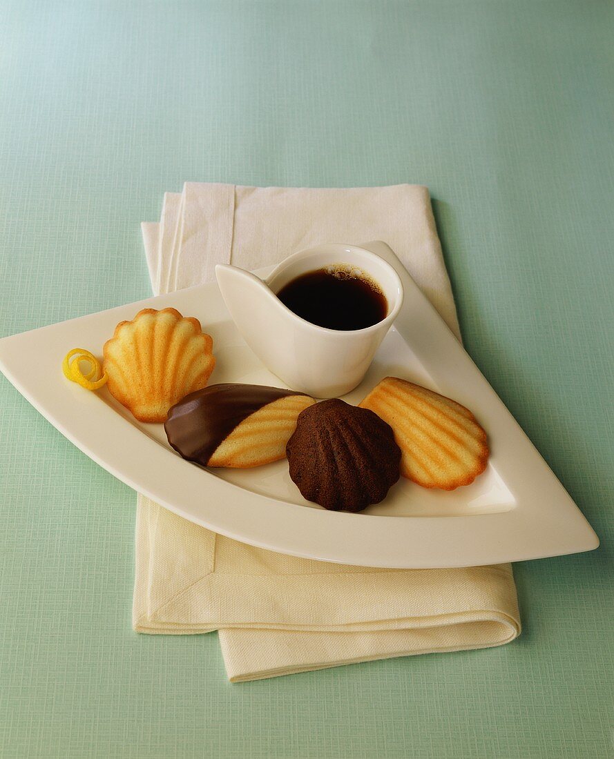 Assorted Madelines with Coffee