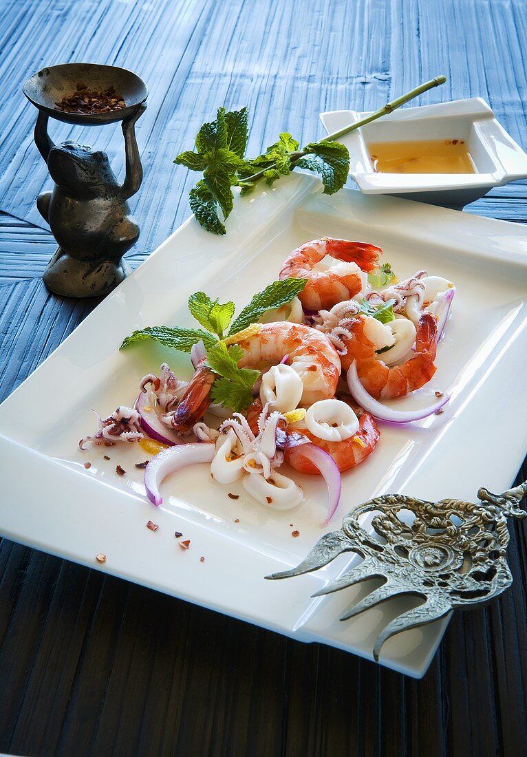 Calamari and Prawn Thai Salad