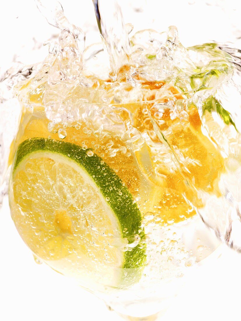 Citrus Splash; Club Soda, Oranges, Lemon and Lime
