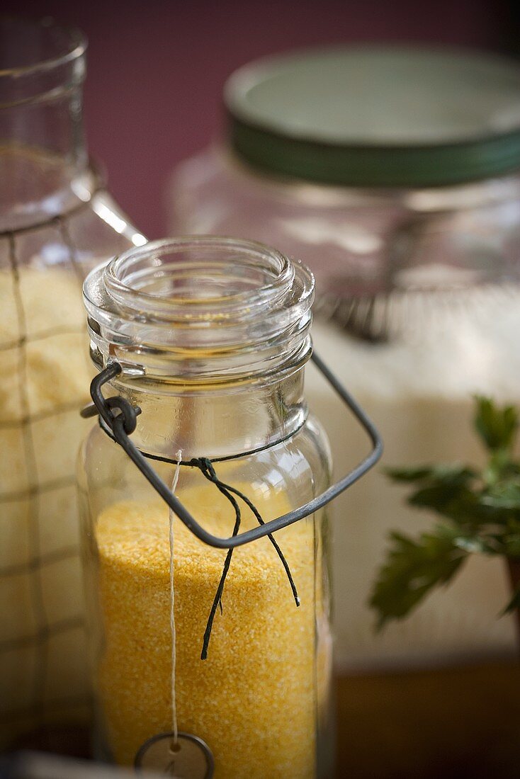 Cornmeal in an Antique Jar