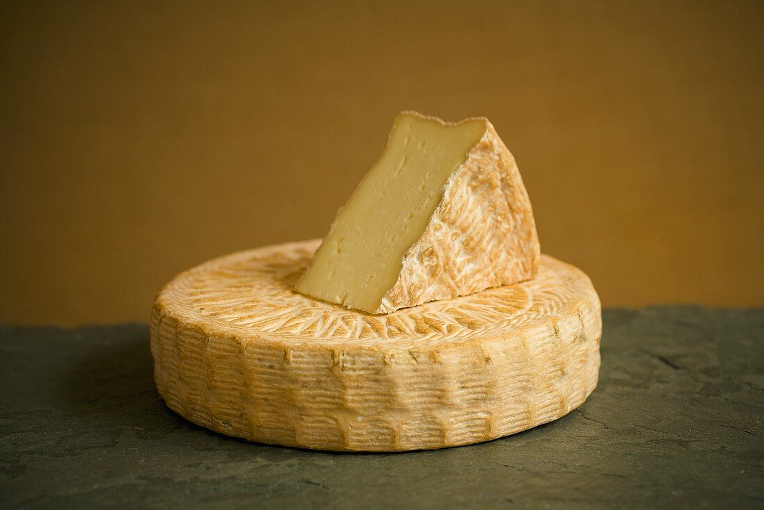 Wheel and Wedge of Vermont Goat Cheese