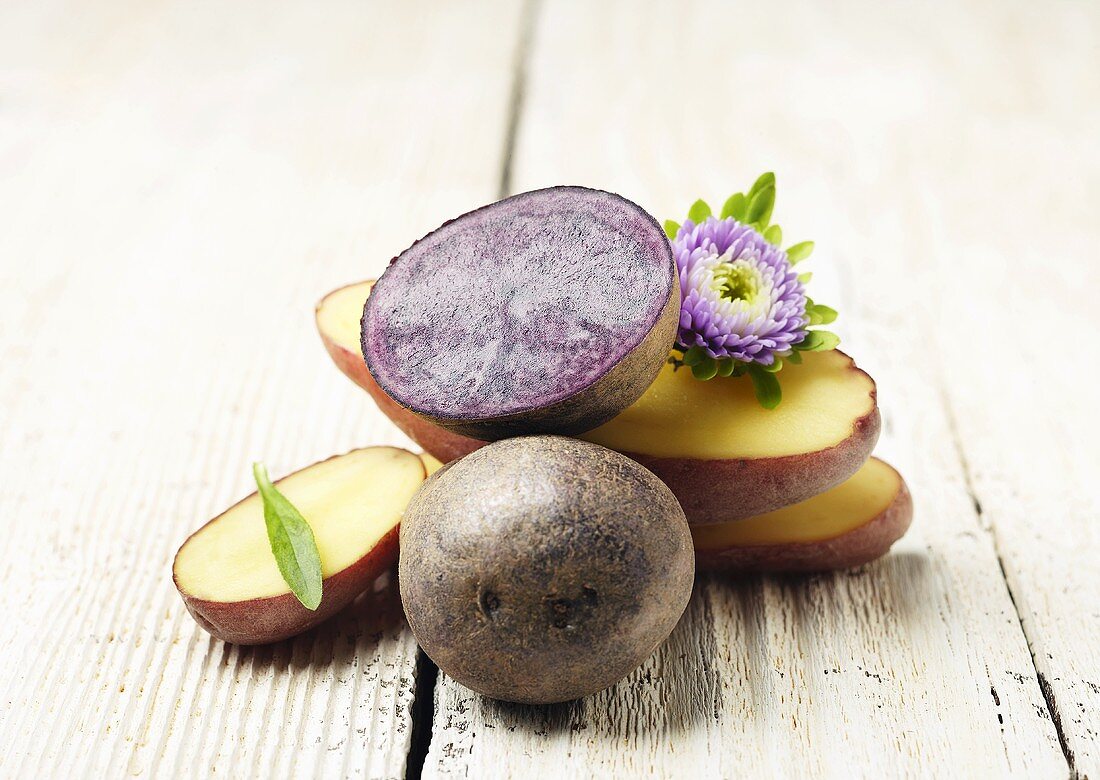 Heirloom Purple and Fingerling Potatoes