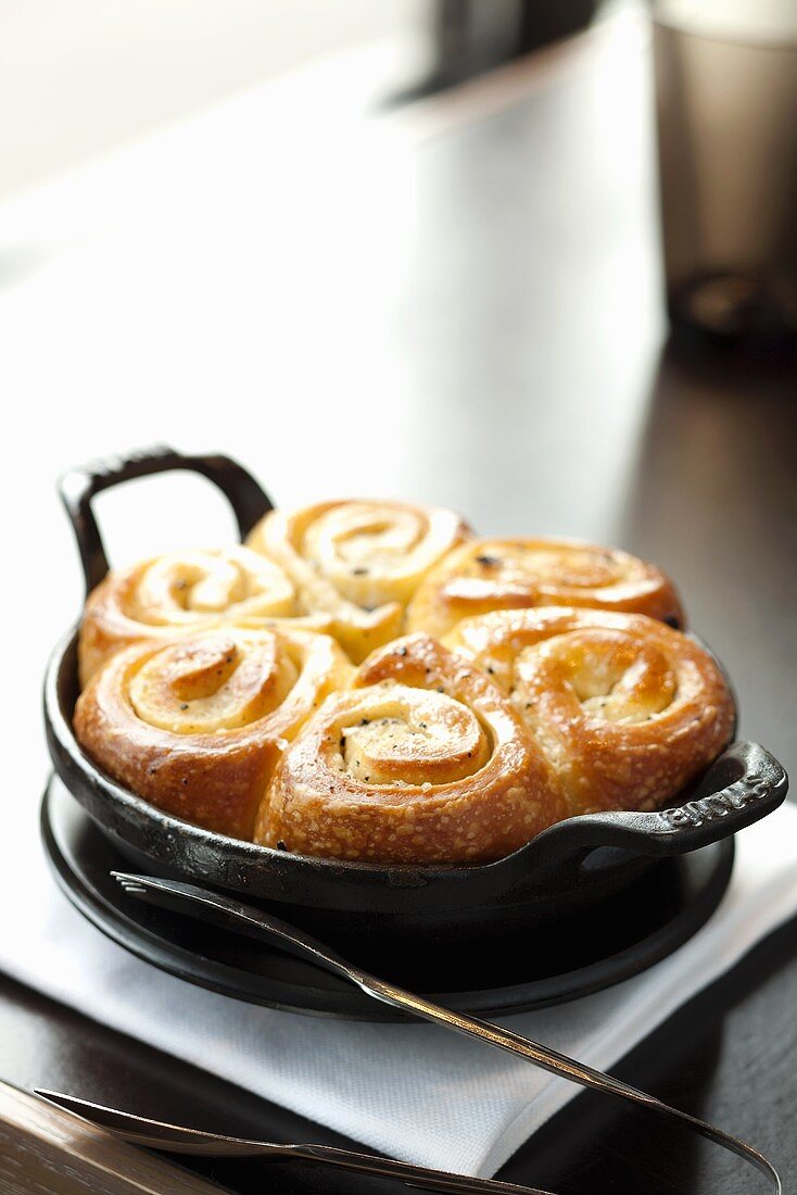 Sticky Buns in a Cast Iron Pan