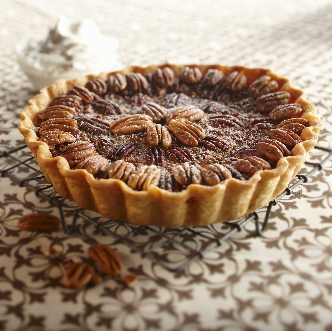 Pecan Pie on a Cooling Rack