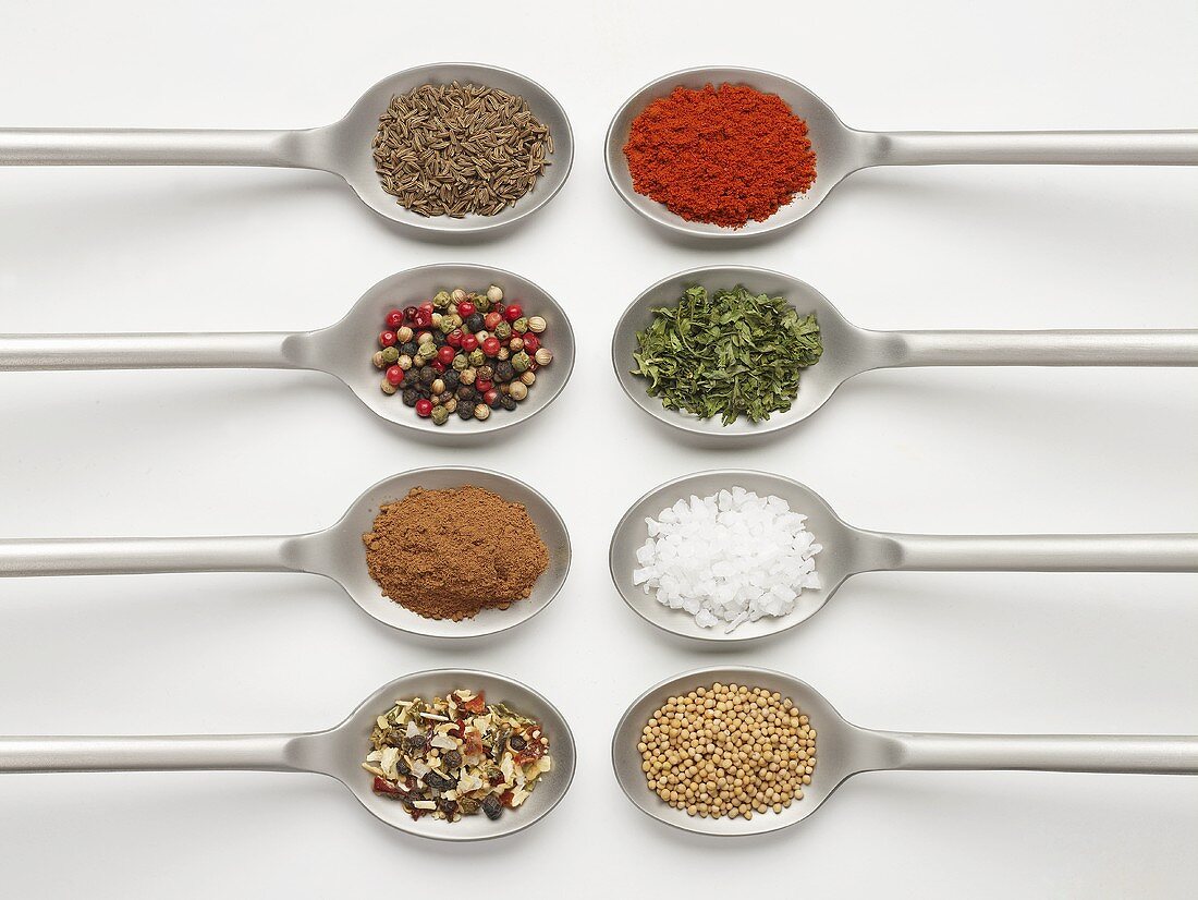 Eight Spoonfuls of Assorted Spices