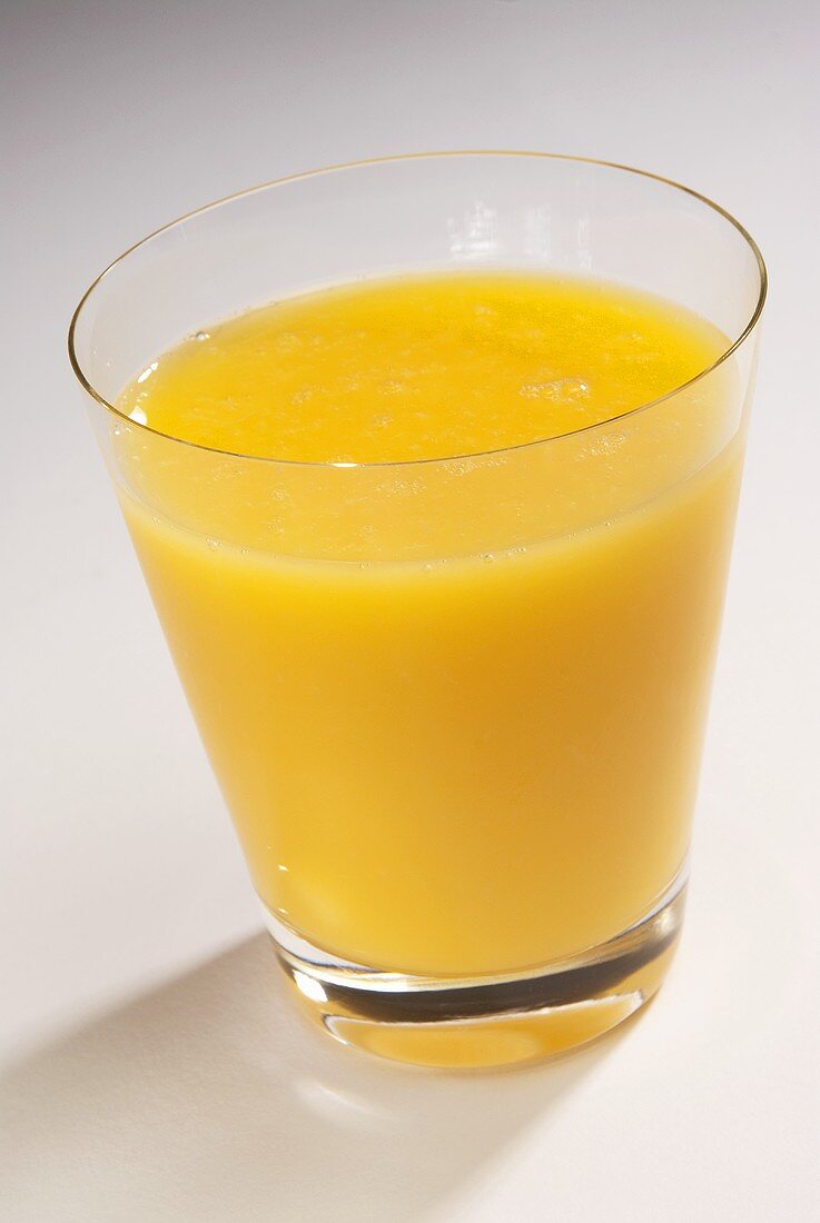 A glass of orange juice