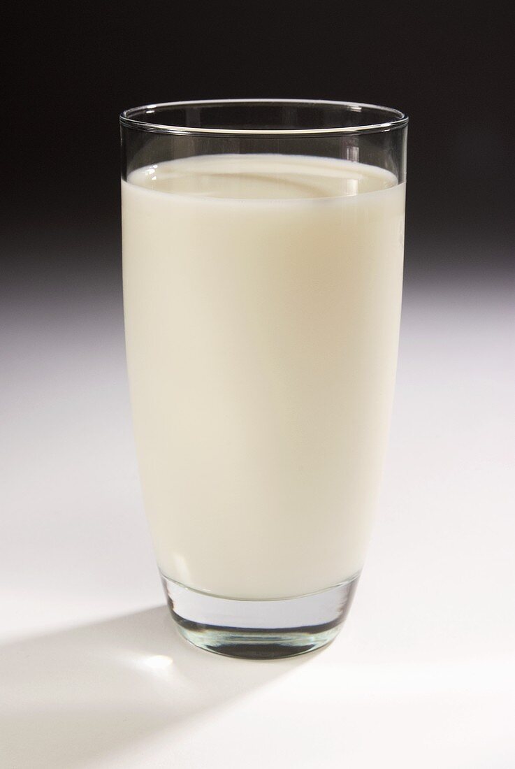 A glass of milk