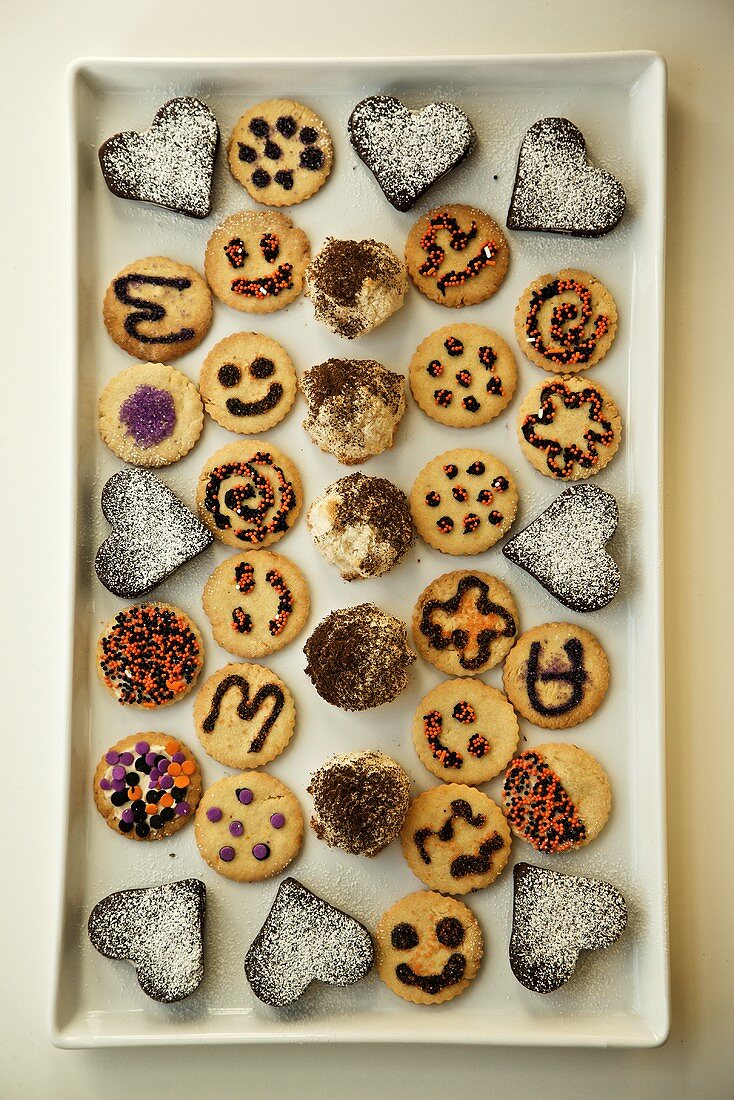 Platter of Assorted Homemade Cookies; From Above