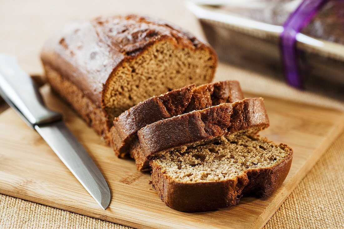 Bananenbrot, angeschnitten