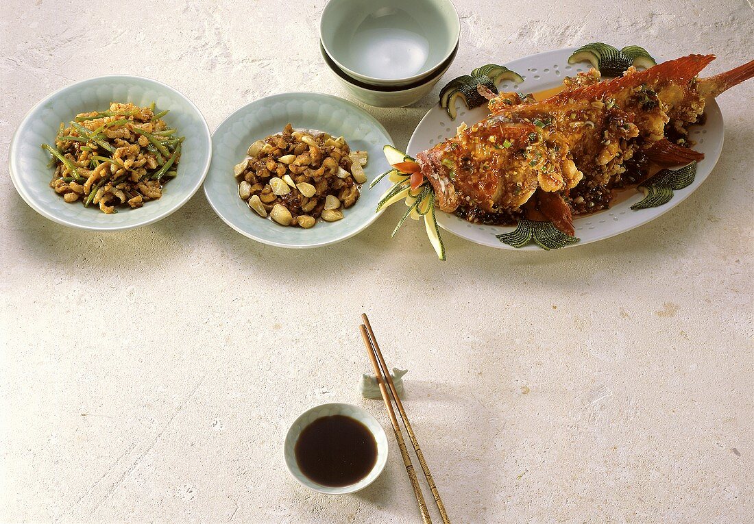 Fischgerichte aus Westchina