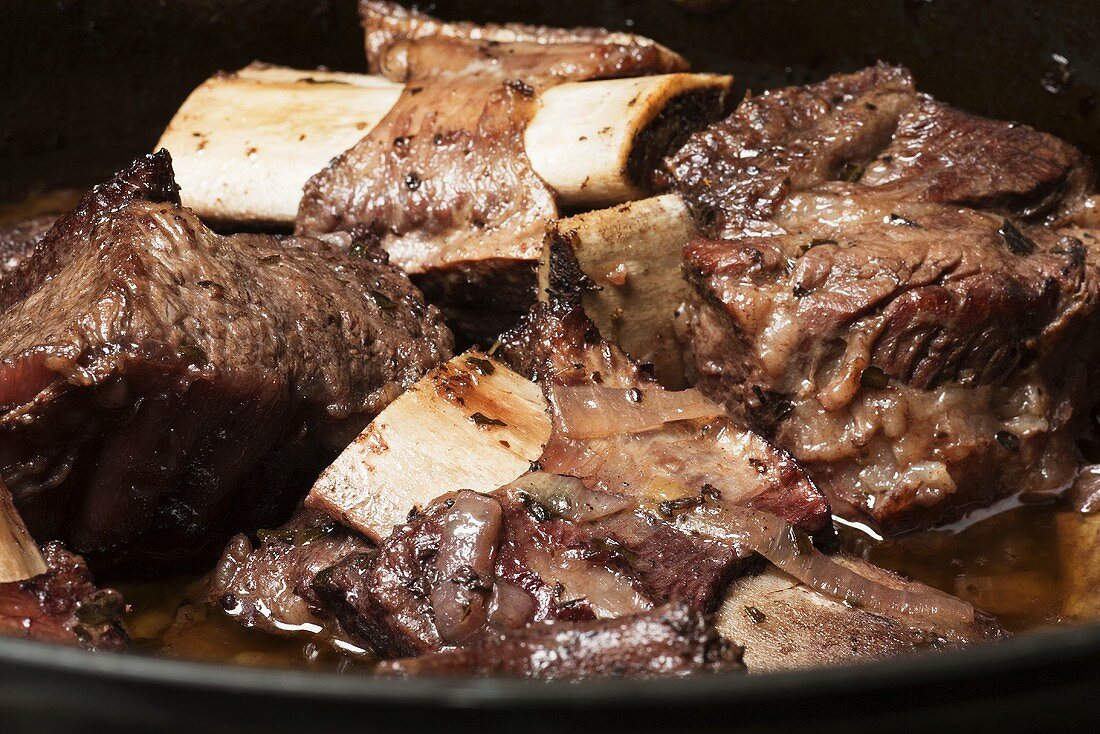 Braised Short Ribs in the Pan