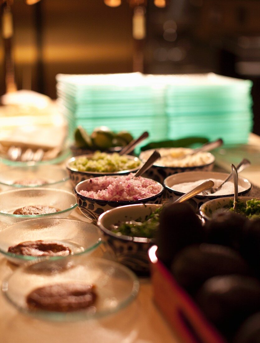 Assortment of Mexican Condiments