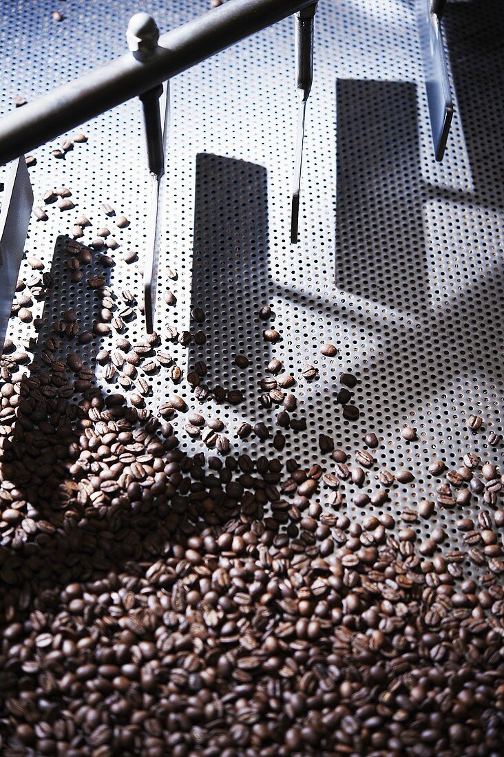 Cooling Roasted Coffee Beans