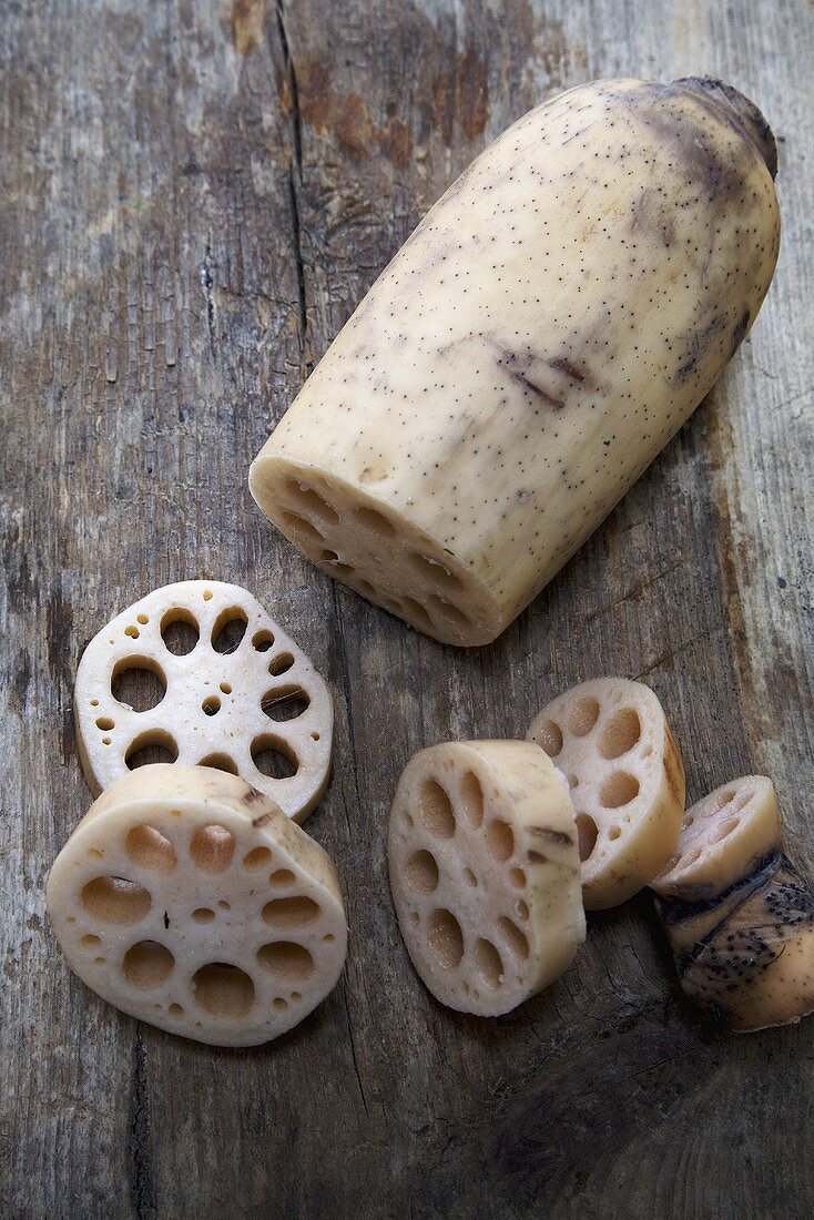 Partially Slice Lotus Root
