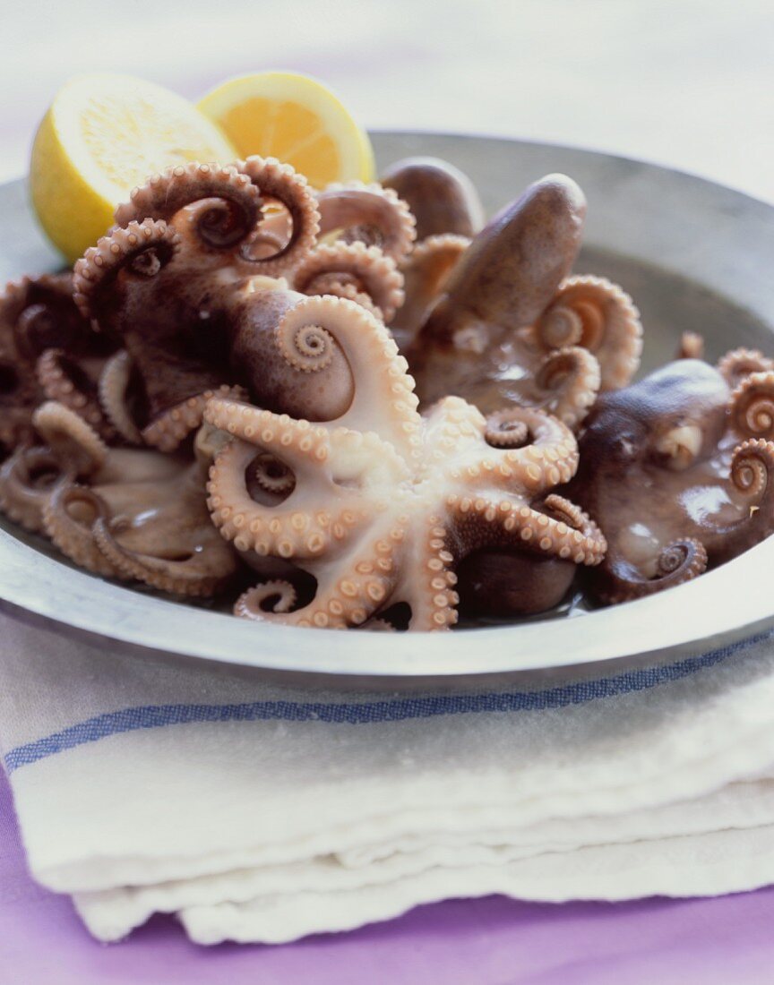 Plate of Fresh Octopus